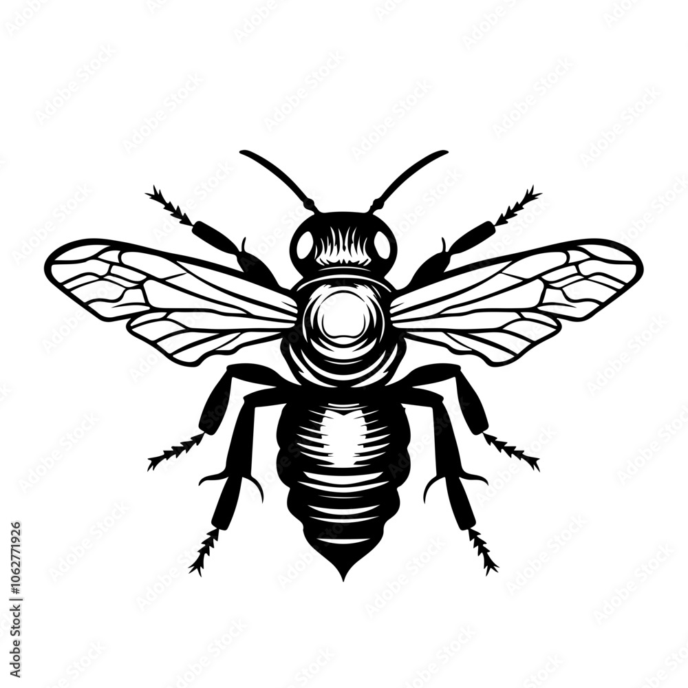 Obraz premium Drone Bee Vector Logo
