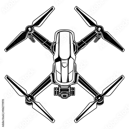 Drone Front Vector Logo