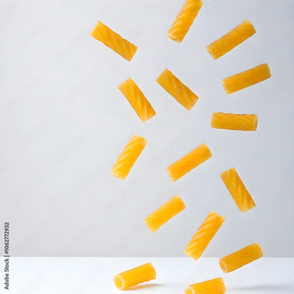 Isolated on white background, fall of raw Italian pasta Isolated on white background, fall of raw Italian pasta