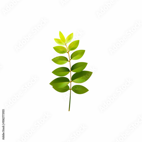 3d Leaf vector for go green design