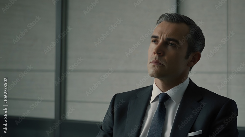 portrait of a young executive looking seriously portrait of a young executive looking seriously