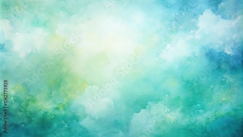 Soft watercolor texture background with gentle blue and green hues, soft brushstrokes, peaceful, nature, calming, texture