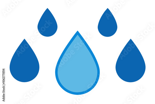 Water Droplets | isolated vector illustration on white background