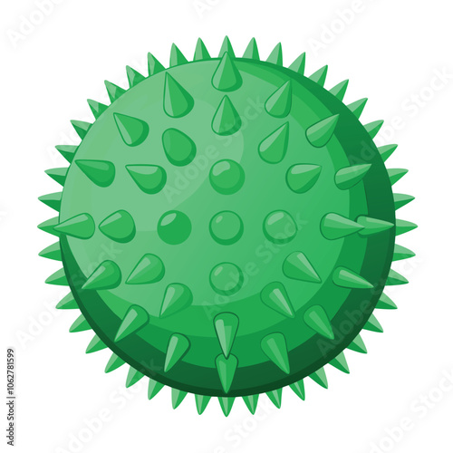 Spiky Massage Ball Isolated on White Background for Relaxation and Muscle Relief.