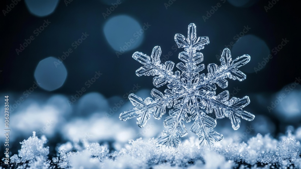 Beautiful snowflake on black background Beautiful snowflake on black background