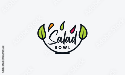 salad logo design vector template