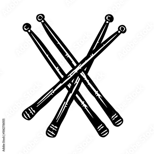 Druming Sticks Vector Logo