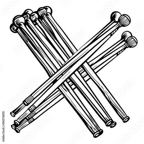 Druming Sticks Vector Logo