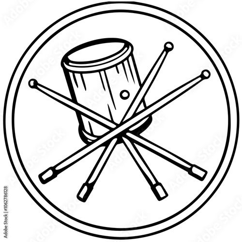 Druming Sticks Vector Logo