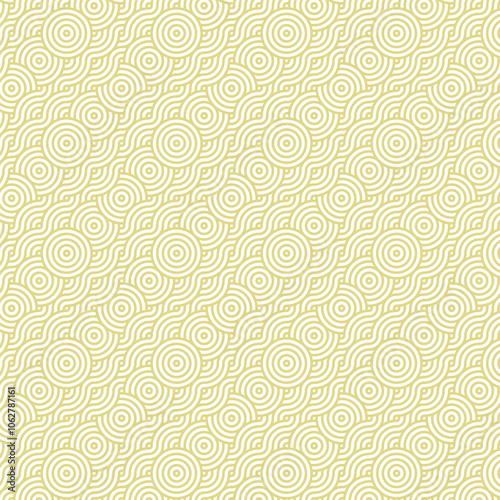 Seamless pattern with abstract curly waves. Modern stylish texture. Repeating geometric background.