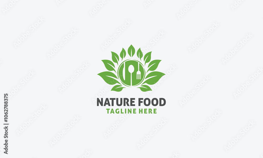 Natural food logo design vector template Natural food logo design vector template