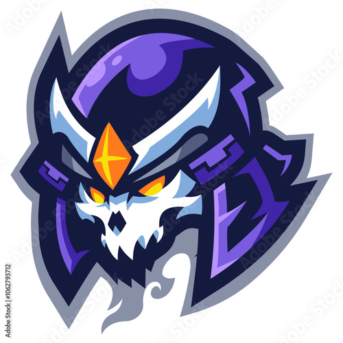 samurai predator mask esports logo design. illustration of samurai mask mascot design. emblem design, suitable for team logos, t-shirts, photo