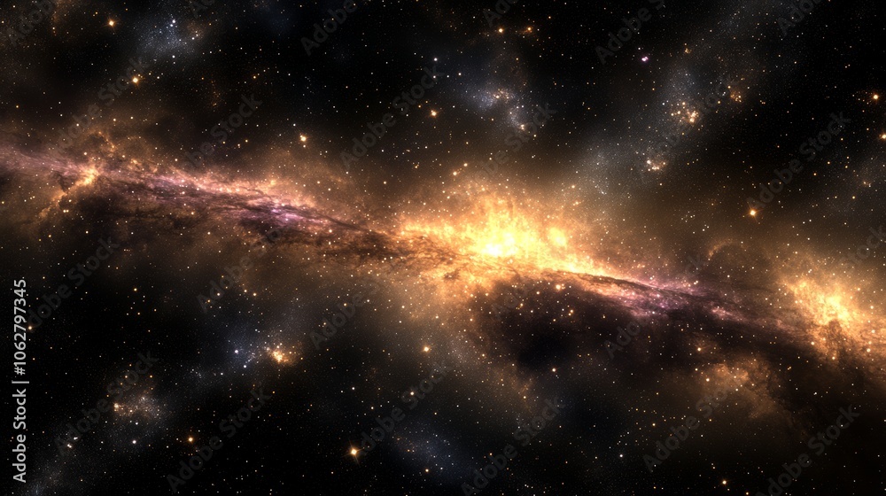 Fototapeta premium Cosmic Nebula Galaxy Starry Night Sky Space Background