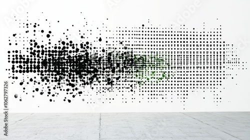 algebraic morse code on a concrete grey wall background photo