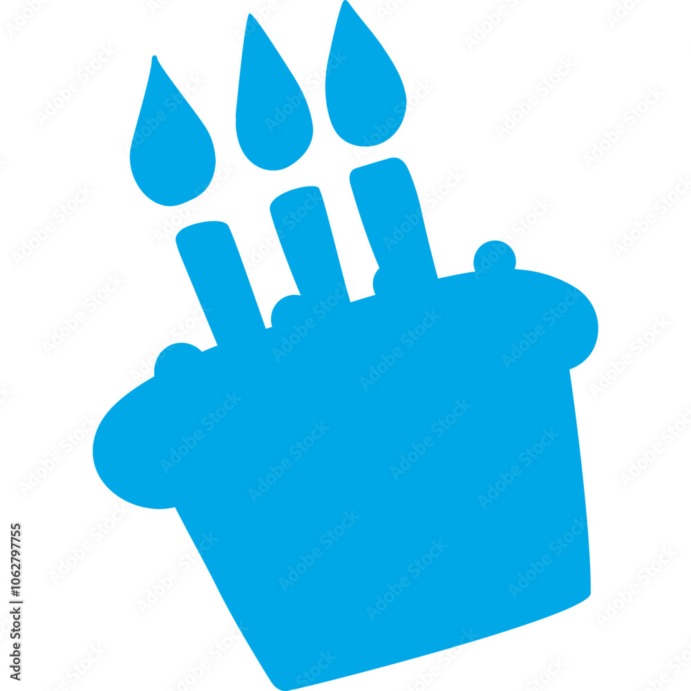 Obraz premium Happy birthday single vector icon