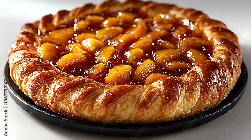 Apricot Danish with Sweet Glaze and Fruit Topping Apricot Danish with Sweet Glaze and Fruit Topping