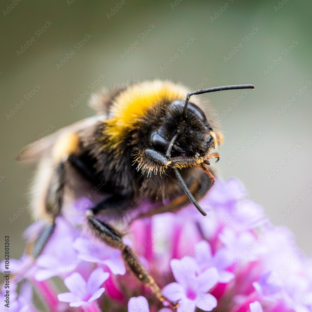bumblebee on a flower, close up funny bumblebee, macro photo bumblebee on a flower, close up funny bumblebee, macro photo