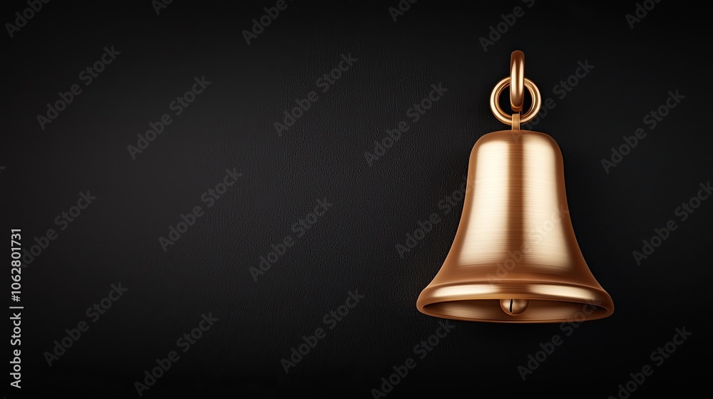 Elegant Bronze Bell on Dark Background Elegant Bronze Bell on Dark Background
