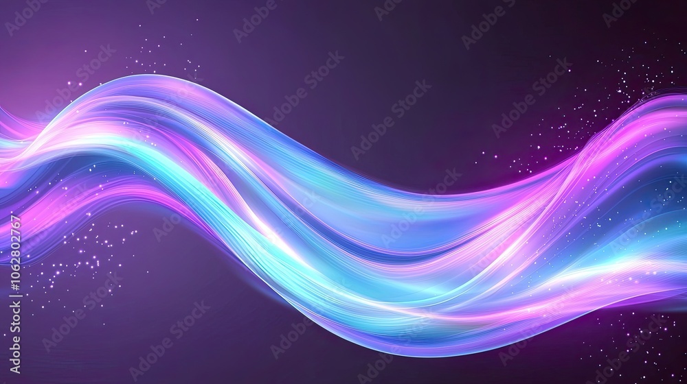 Ethereal Waves of Colorful Light in Motion Ethereal Waves of Colorful Light in Motion