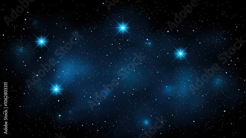 Wallpaper Mural Stunning Night Sky with Bright Stars and Cosmic Nebulae Torontodigital.ca
