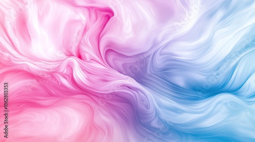 Soft Swirls of Pink and Blue Abstract Art