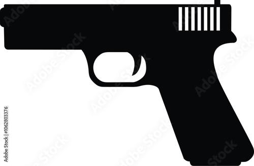 pistol gun hand gun vector photo