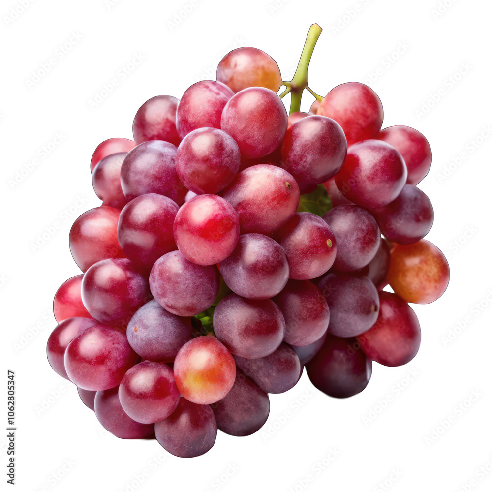 Small bunch of red grape hanging isolated on transparent background Small bunch of red grape hanging isolated on transparent background