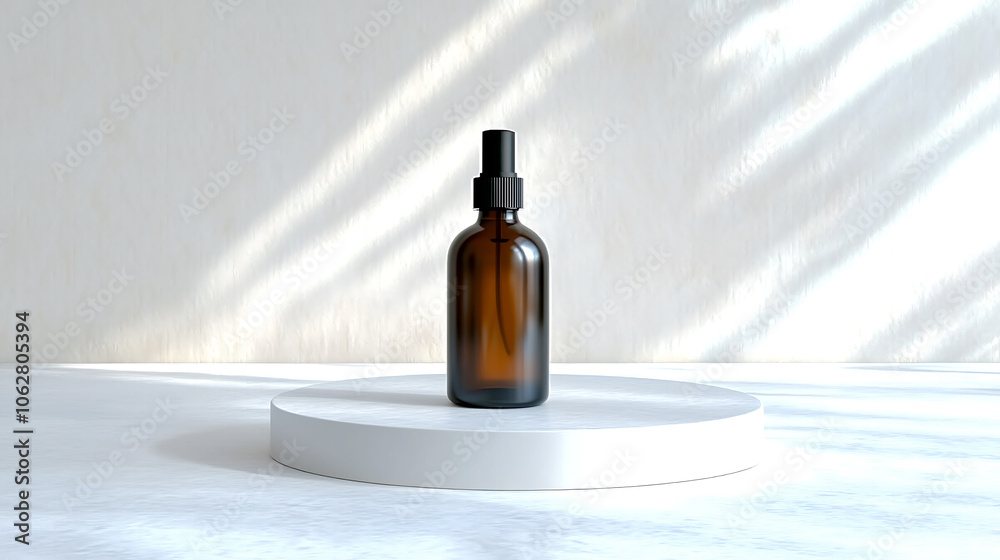 Showcase Your Premium Essential Oils with an Elegant Amber Glass Bottle on a Minimalist Display Showcase Your Premium Essential Oils with an Elegant Amber Glass Bottle on a Minimalist Display