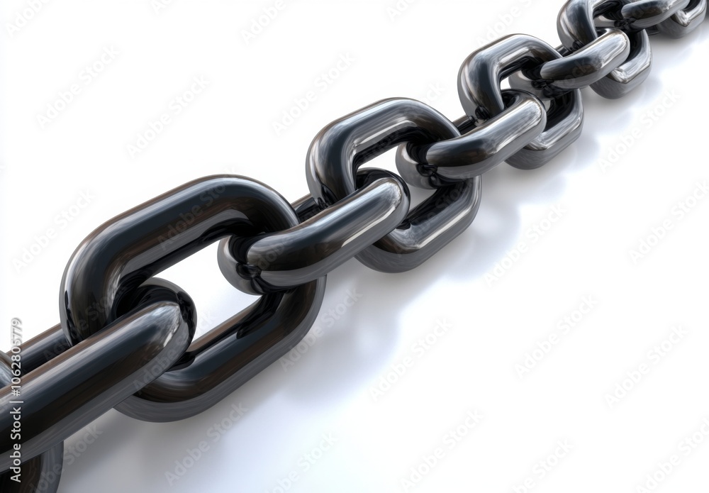 Chain displayed in isolation with a crisp white canvas. Chain displayed in isolation with a crisp white canvas.
