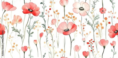Wallpaper Mural Delicate and vibrant design ideal for fabric or wallpaper.  Torontodigital.ca