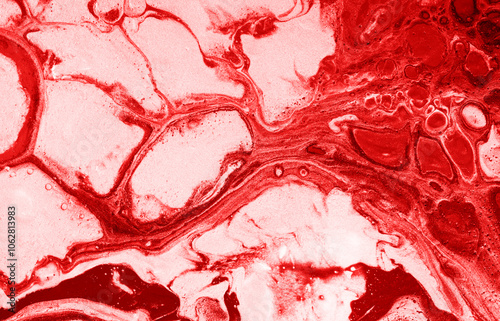 Fluid and Organic Casual Red Color Abstract Background for Unique Designs