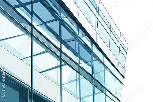 Illustration of a semi-transparent panel featuring modern architectural elements, set against a white background for design uses.