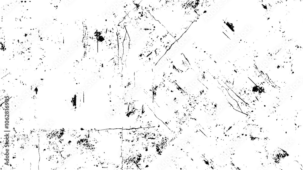 Fototapeta premium Seamless black and white texture halftone grunge scratches monochrome background vector. Dust and Scratched Textured Backgrounds.
