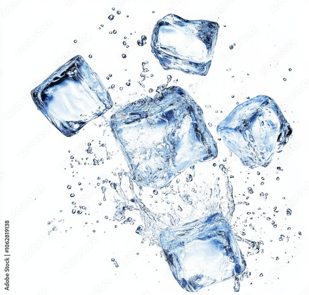 The beauty of ice cubes in motion enhances the refreshing nature of summer drinks. The beauty of ice cubes in motion enhances the refreshing nature of summer drinks.