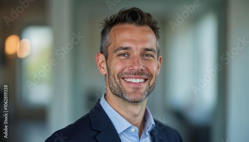 A professional headshot of a businessman with a confident smile