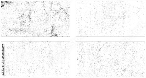 Seamless black and white texture halftone grunge scratches monochrome background vector.  Set of grunge distress overlay textures. 
