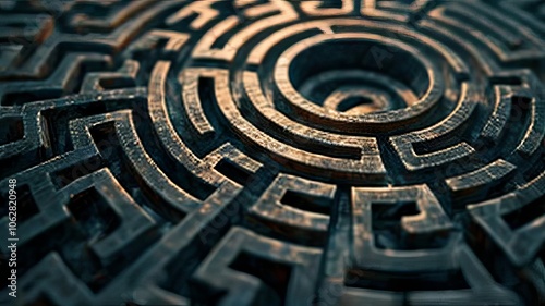 Labyrinth close-up concept of ambiguity