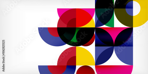 Free Download Colorful circle abstract background. Template for wallpaper, banner, presentation, background - GFXLoad