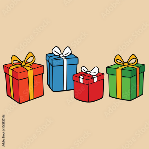 gift boxes illustration