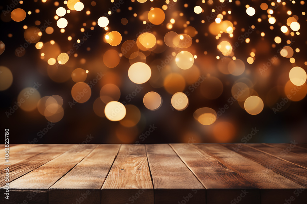 Golden light shine particles bokeh on black background. Holiday concept. Golden light shine particles bokeh on black background. Holiday concept.