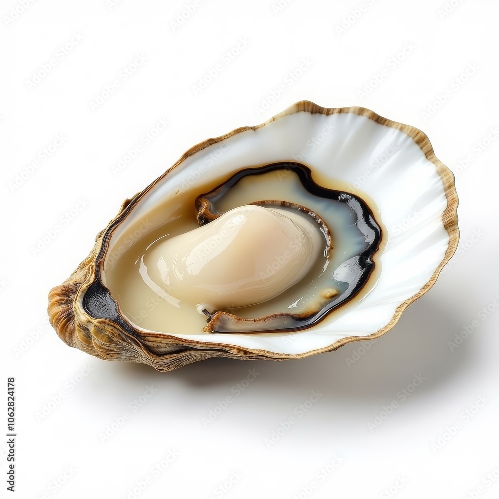 oyster shell isolated on white