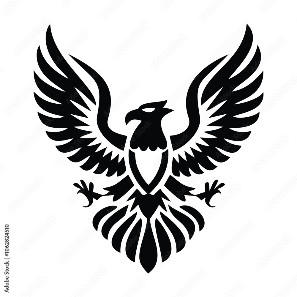 Obraz premium abstract black eagle logo vector design