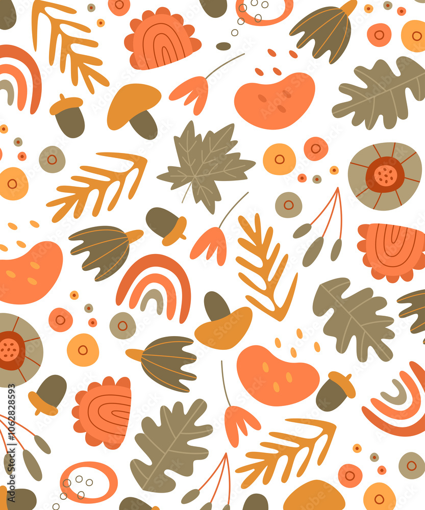 Naklejka premium autumn pattern