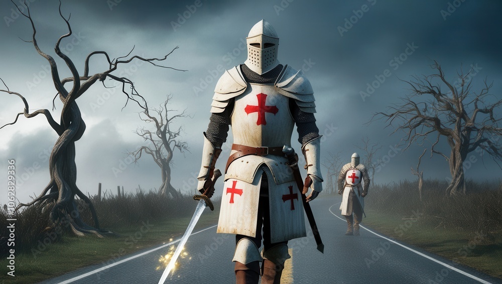 Naklejka premium Crusader Infantry.
