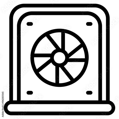 Cooling fan Line Icon