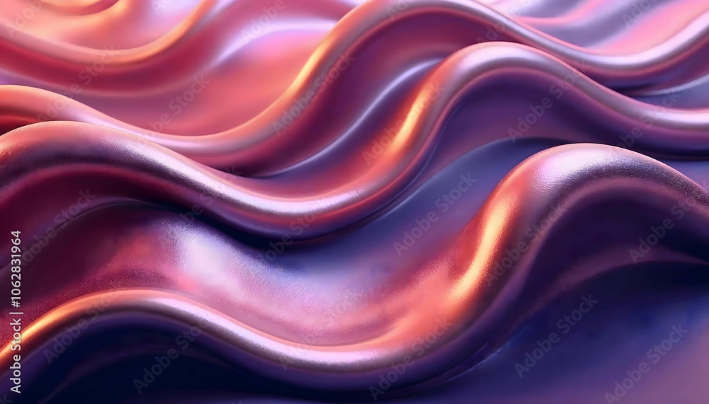 Fototapeta premium abstract background with metallic-like waves