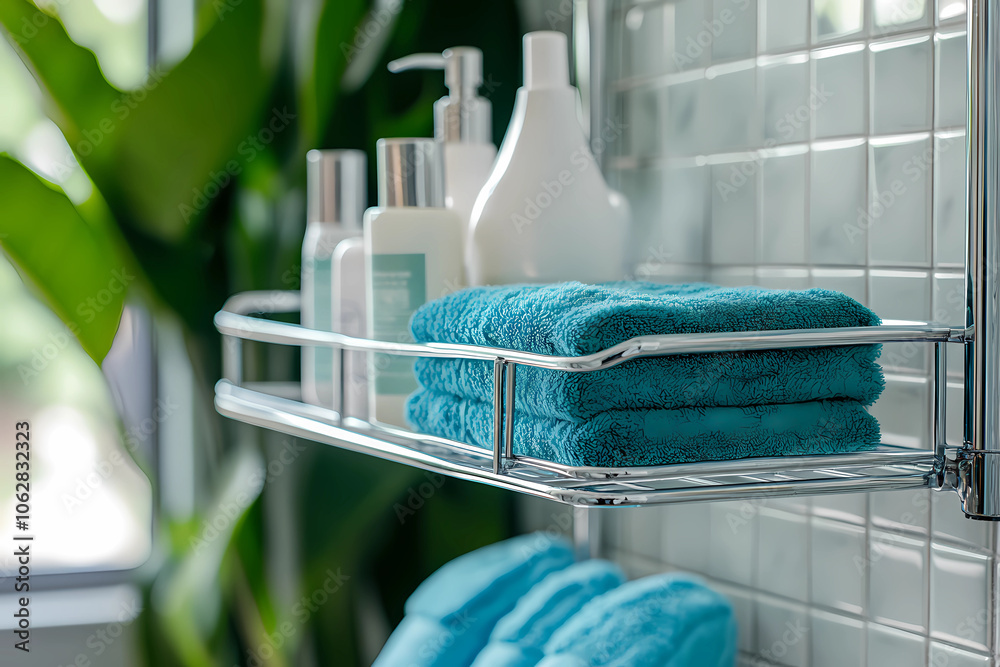 Versatile Chrome-Plated Shower Shelf with Tiers for Organized Bathroom Spaces Versatile Chrome-Plated Shower Shelf with Tiers for Organized Bathroom Spaces