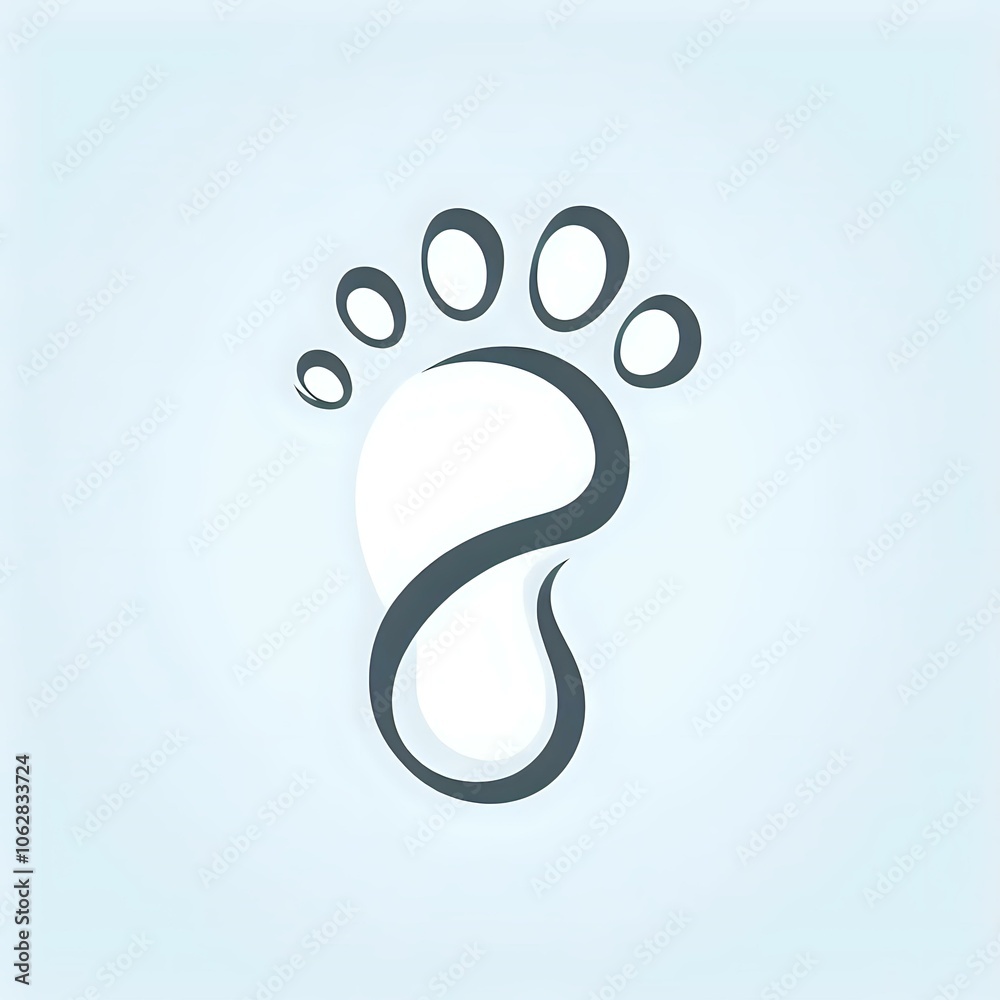 Obraz premium footprint icon