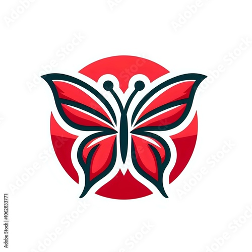 Red butterfly logo