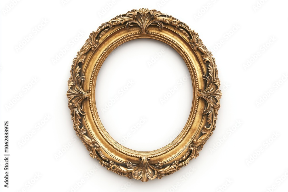 Ornate gold oval picture frame. Perfect for adding a touch of elegance to your design. Ornate gold oval picture frame. Perfect for adding a touch of elegance to your design.